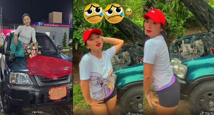 La nueva camioneta de Esme la Chapina le empieza a dar problemas de motor (Video)