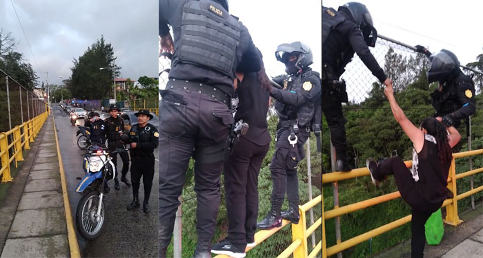 Mujer pretendía acabar con su vida desde el puente la asunción (Video)