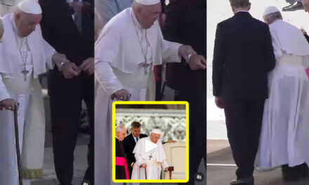 Papa Francisco preocupa a sus fieles tras aparecer con serios problemas para caminar (Video)