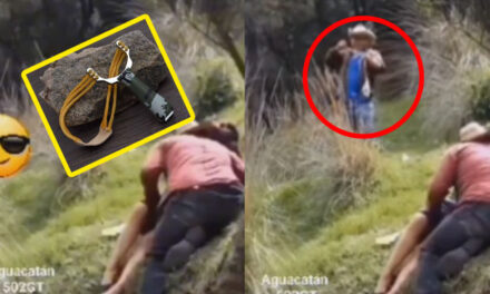Padre encuentra a su hija con el novio en el monte y le pega al novio con una resortera (Video)