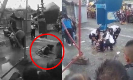 “Tragedia en Feria” Juego mecánico se desploma (Video)