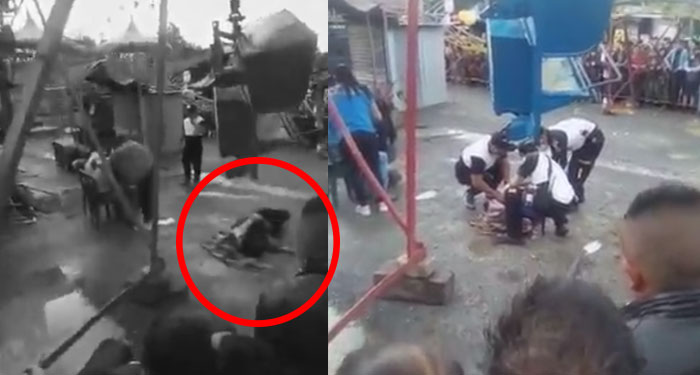 “Tragedia en Feria” Juego mecánico se desploma (Video)