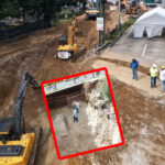 Excavación lleva 14 metros y no han encontrado los colectores en agujero de Villa Nueva