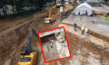 Excavación lleva 14 metros y no han encontrado los colectores en agujero de Villa Nueva