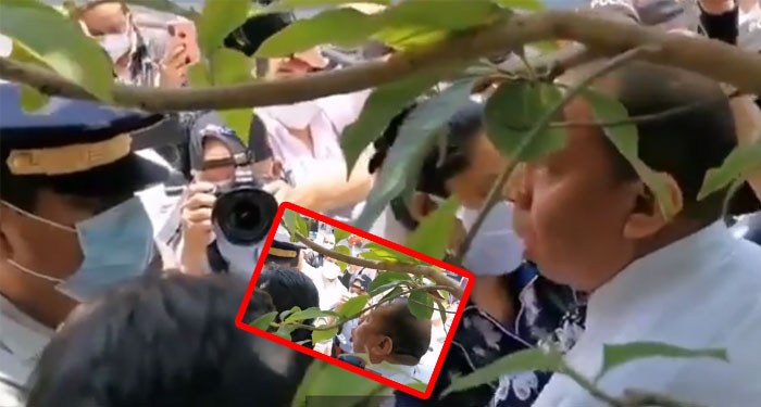 Diputado Aldo Dávila se va a los golpes en contra de un agente de la PNC (VIDEO)