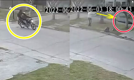 Momento en que Policía le disparó a un delincuente que estaba asaltando a peatones (Video)