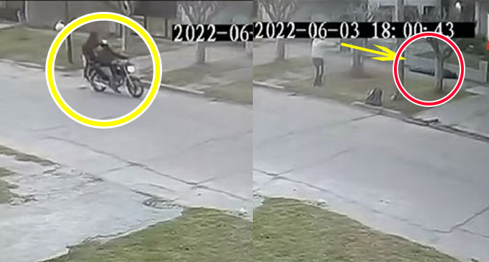 Momento en que Policía le disparó a un delincuente que estaba asaltando a peatones (Video)