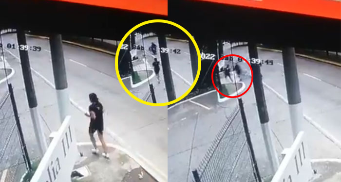 Momento en que motoladrones asaltan a una mujer que hacía ejercicio en en zona 16 (Video)