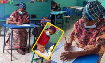 La triste historia detrás de la mujer que aprende a leer y escribir junto a su nieto
