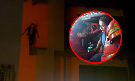 Hombre amenazaba con lanzarse de un edificio en la zona 10 (Video)