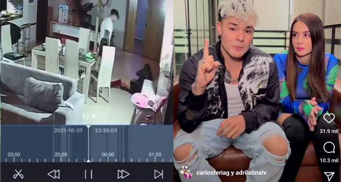 Influencer es captado pegándole a su pareja y afirma que es normal en todas las parejas (Video)