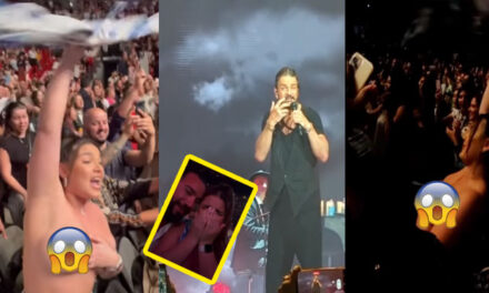 “Desnúdate” Ricardo Arjona olvida la letra de la canción al ver los pechos de una fanática (Video)