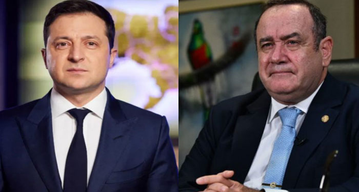 El Presidente Giammattei anuncia viaje a Ucrania, tras conversación con su homólogo Zelensky