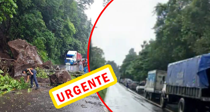 Tránsito complicado en la Ruta de Retalhuleu a Quetzaltenango por varios derrumbes (Video)