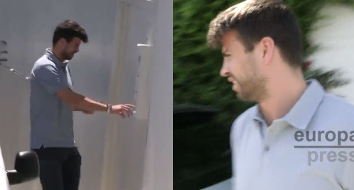 Captan a Gerard Piqué llegando a la casa de sus hijos a pedirle perdón a Shakira (Video)