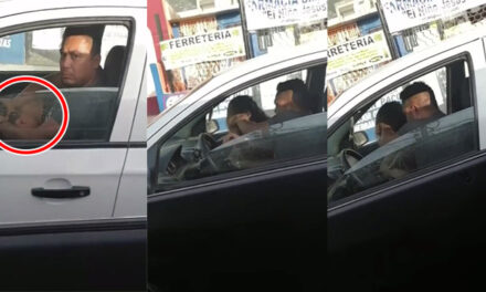Momento en que hombre es captado agrediendo a una mujer dentro de un vehículo (Video)