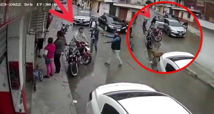 Momento en que pandillero es capturado cuando cobraba extorsión (Video)
