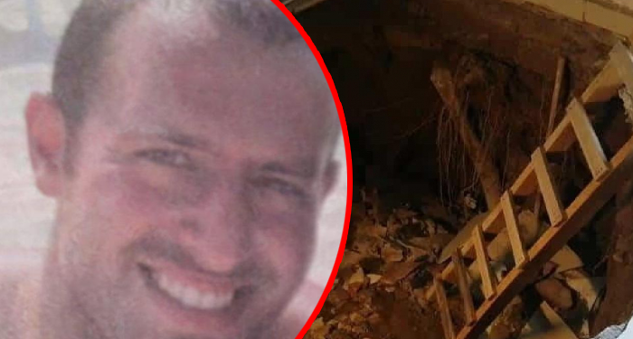 Momento en que socavón se traga a un hombre y nadie pudo salvarlo (Video)