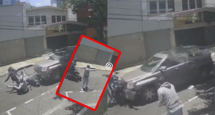 Conductor le pasa las llantas encima a ladrones tras robarle jugosa cantidad de dinero (Video)
