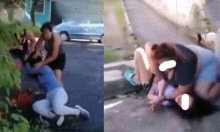 Cinco mujeres capturadas por pelear en la vía pública por el amor un un hombre (Video)
