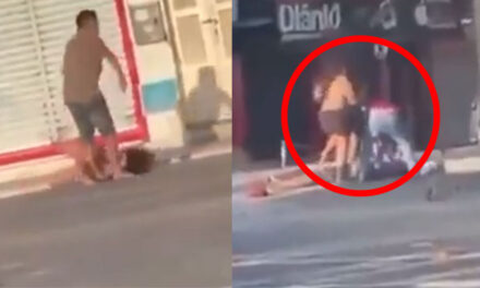 “El karma” Hombre recibe brutal paliza tras agredir a mujer en la calle (Video)