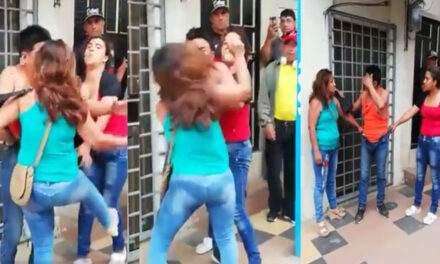 Momento en que dos mujeres se van a los golpes por el amor de un hombre (Video)