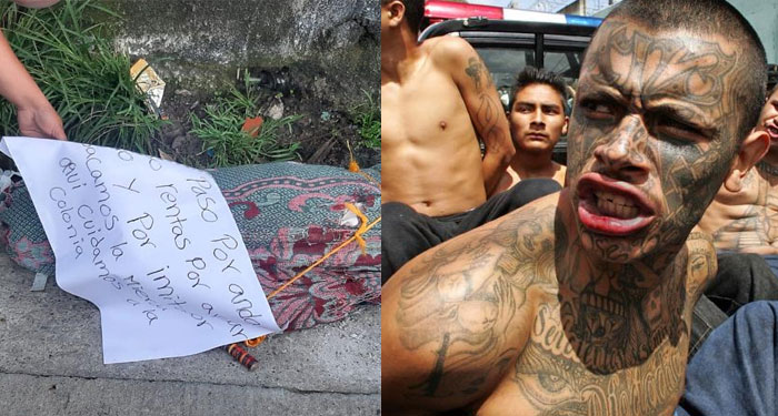 Pandilleros abandonan cadáver envuelto en sábanas y dejan una nota terrorífica (Video)