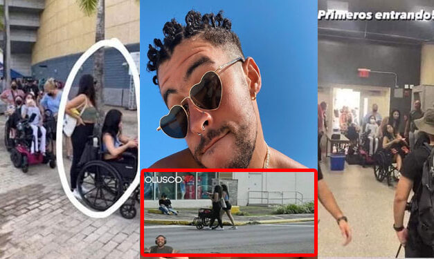 Joven usa silla de ruedas para ser una de las primeras en comprar boletos de Bad Bunny