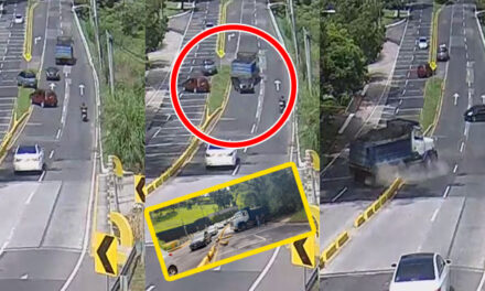 Camión pierde el control y viaja en reversa en zona 16 capitalina (Video)