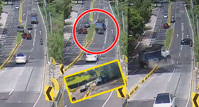 Camión pierde el control y viaja en reversa en zona 16 capitalina (Video)
