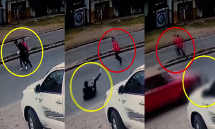 Hombre escapaba de tres ladrones y lamentablemente lo atropelló un auto (Video)
