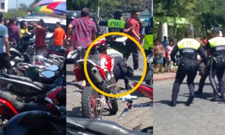 Momento de fuerte pele entre PMT contra un hombre (Video)