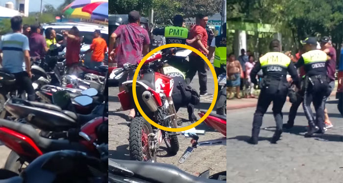 Momento de fuerte pele entre PMT contra un hombre (Video)
