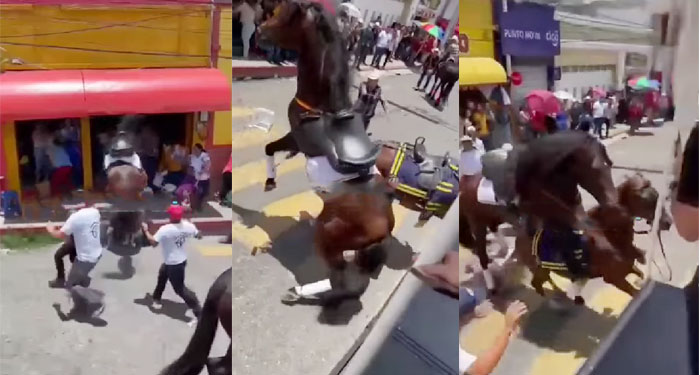 CHIQUIMULA. Caballos se salen de control durante desfile hípico (Video)