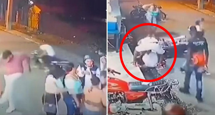 Al motoladrón se le disparó el arma por error y mató a su cómplice (Video)