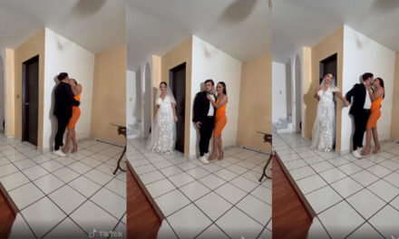 Momento en que novio engaña a su novia con su mejor amiga en plena boda (Video)