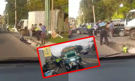 Fuerte pelea entre chofer de bus extraurbano y PMT por una fuerte multa (Video)