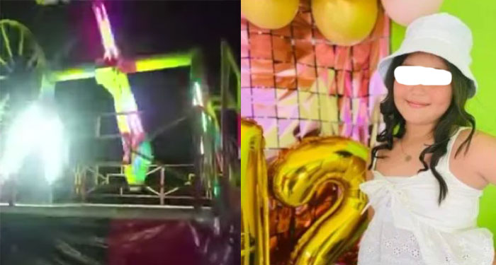Momento en que niña fallece al salir volando de un juego mecánico (Video)