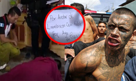 Sicarios del barrio 18 asesinan a hombre en la puesta de su casa y le dejan una nota (Video)