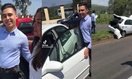 Padres le regalan un carro por su graduación y minutos después lo choca (Video)