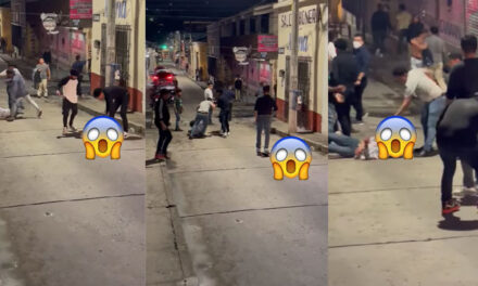 Pelea entre supuestas pandillas en la zona 1 de Xela queda grabada (Video)