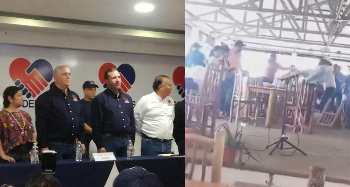 “Golpes e Insultos” Asamblea de Podemos de Roberto Arzú termina en fuerte pelea (Video)