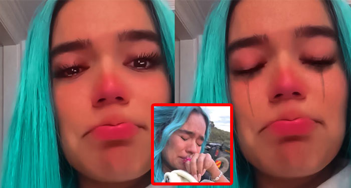 Karol G llora por al escuchar el nuevo tema de Anuel y recibe comentarios (Video)