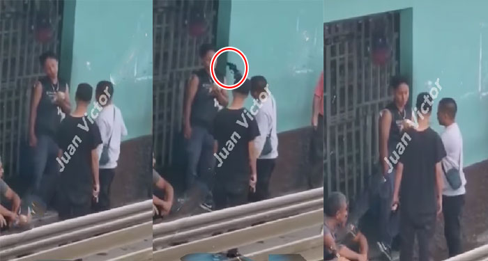 Extorsionistas intimidan a comerciantes con arma de fuego por no pagar la cuota de Q800 Vídeo)