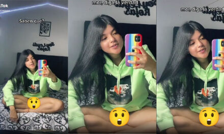 Mujer sube un video para sus seguidores de Tiktok y enseña de más (Video)