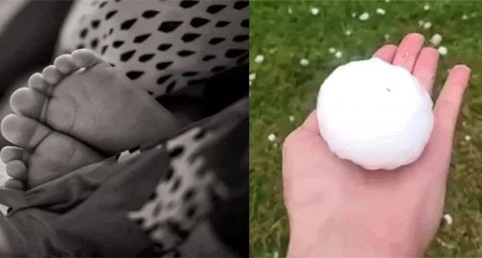 Bebé muere tras ser golpeada con una bola de granizo en España (Video)