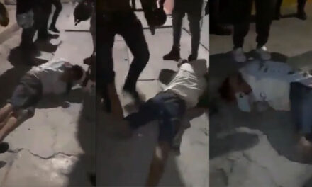 Ladrón es vapuleado por motoristas al momento que robó un celular (Video)