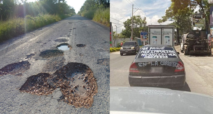 La fuerte forma de manifestar de los guatemaltecos por el mal estado de las carreteras