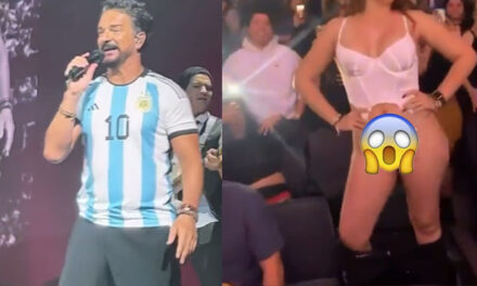 Ricardo Arjona se puso el “10” de la Selección de Argentina y mujer se quita la ropa (Video)