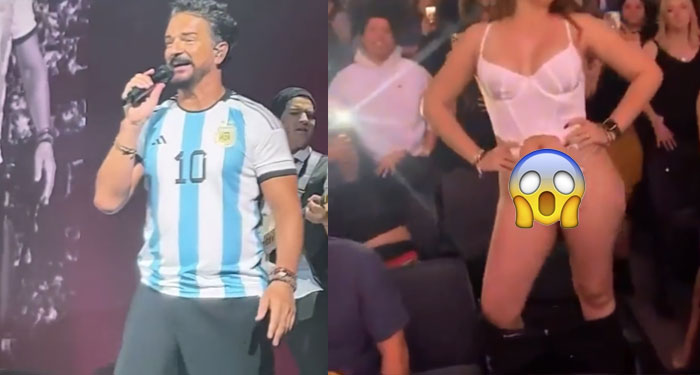 Ricardo Arjona se puso el “10” de la Selección de Argentina y mujer se quita la ropa (Video)